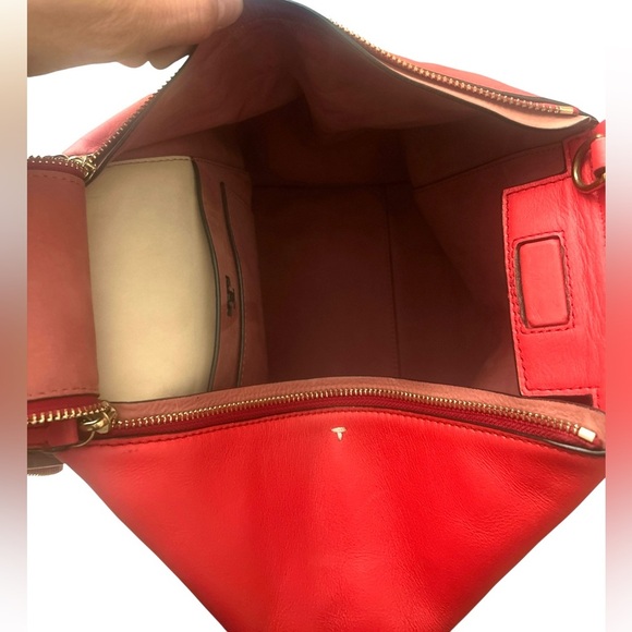 Tory Burch Half Moon Top Handle Bamboo Satchel 2 Way Crossbody Bag Purse - Picture 9 of 12